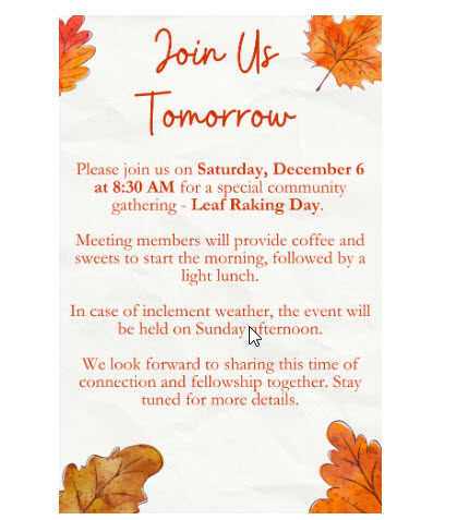 2025 Dec Leaf raking