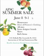 Gwynedd Meeting - AFSC Summer Sale